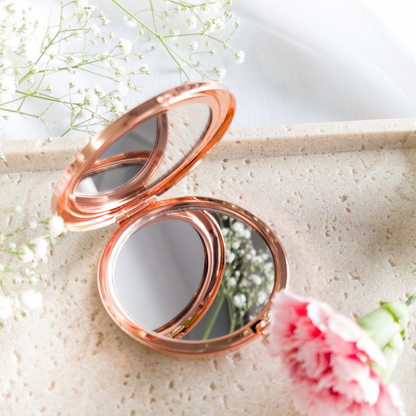 Rose Gold Compact Mirror