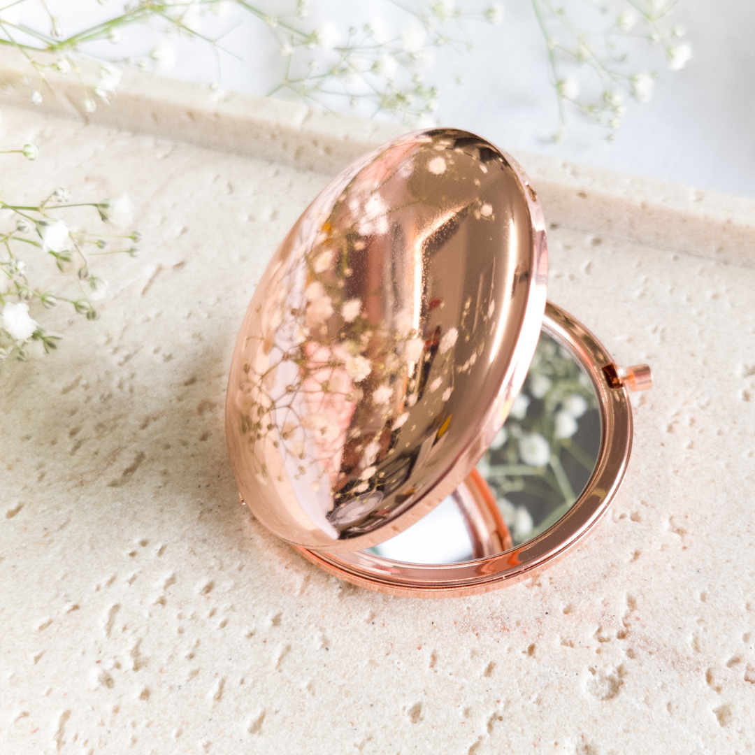 Rose Gold Compact Mirror