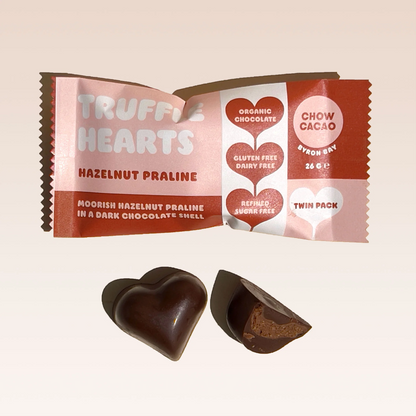 Hazelnut Praline Truffle Hearts