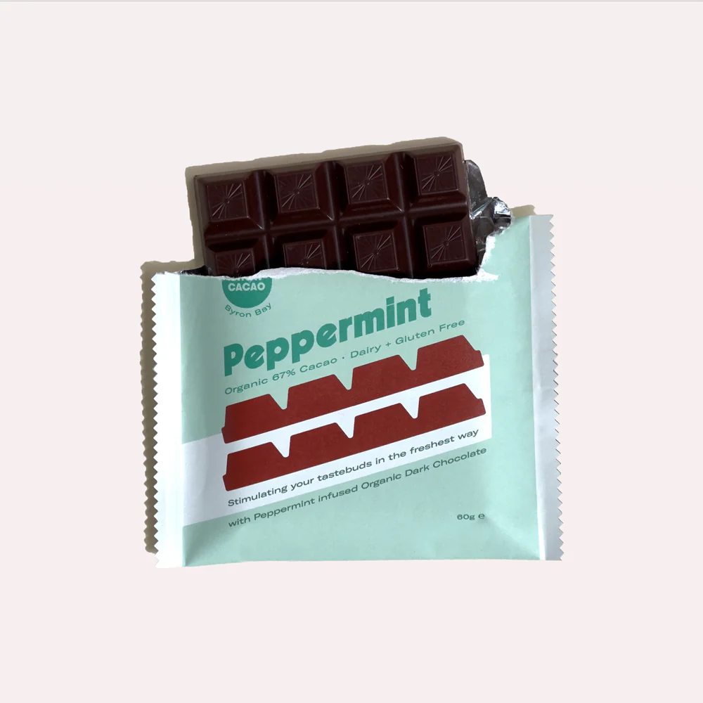 Peppermint Dark Chocolate Block (60g)