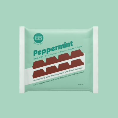 Peppermint Dark Chocolate Block (60g)